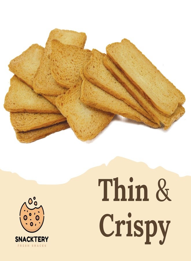 Snacktery Original Melba Toast Crackers - Thin and Crispy Flatbread Crackers - Mini Toasts for Dips, Spreads, Salads - 7 Oz - Image 3
